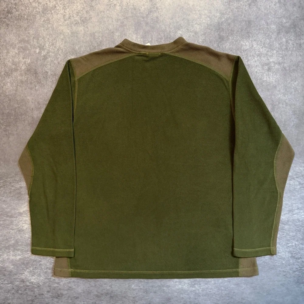 The North Face Mens XL Green Fleece Crewneck Pullover Sweatshirt Long Sleeve